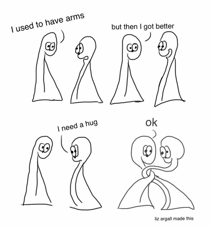 The Things talking and figuring out how to hug