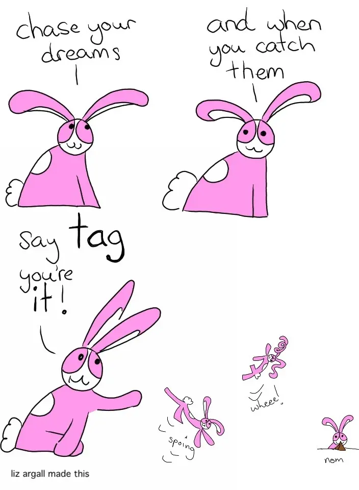 Chase your dreams webcomic, see below for full transcript
