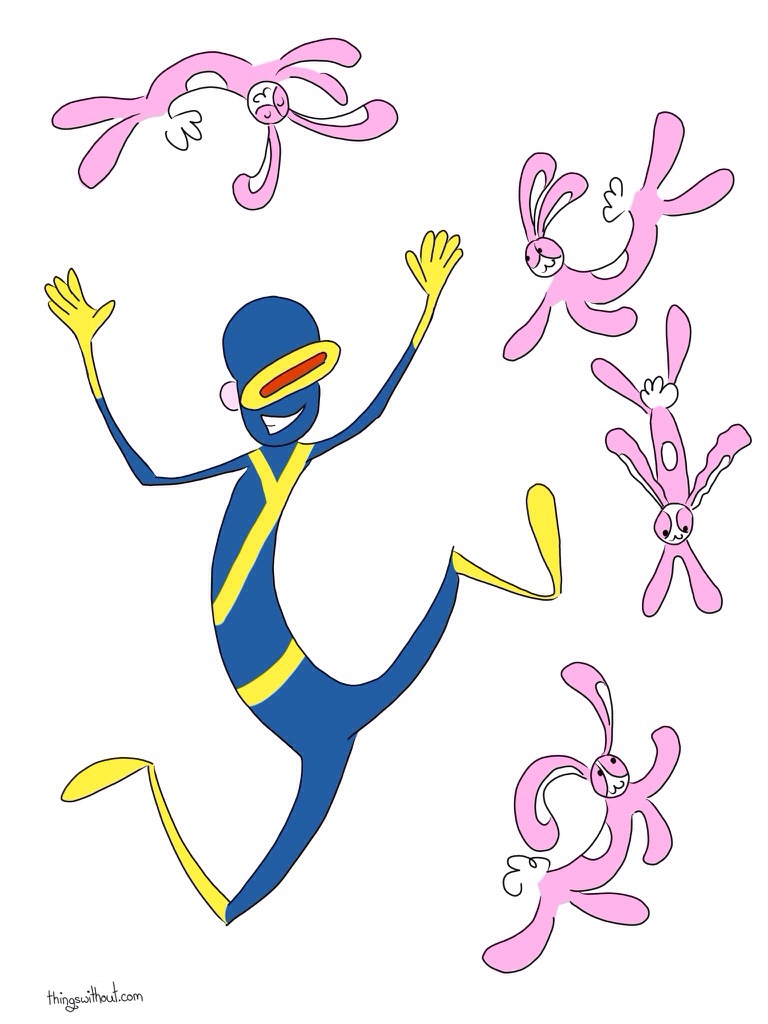 Cyclops comic, see transcript below for description