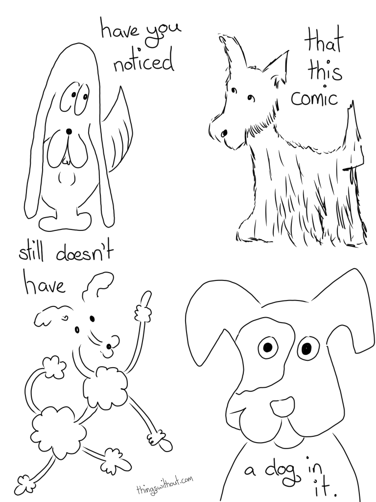 Doggies webcomic, see below for full transcript