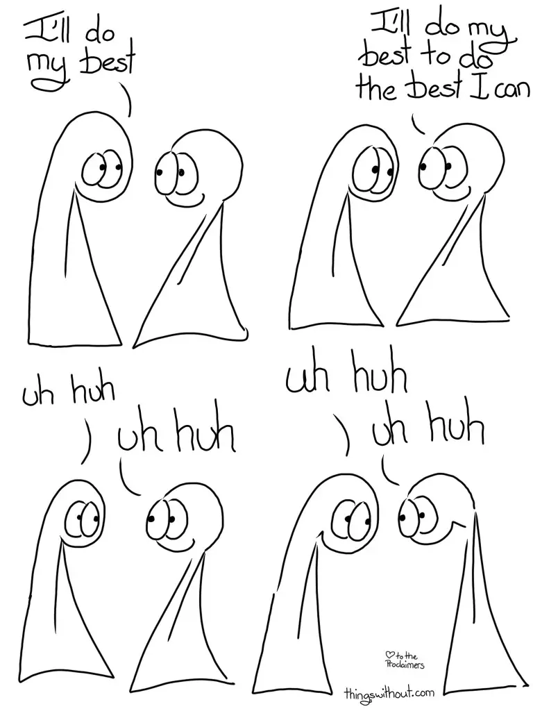 Things singing The Proclaimers "I'm on my way"