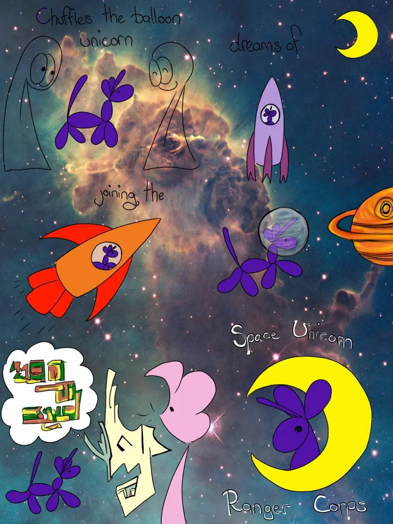Many space unicorns!