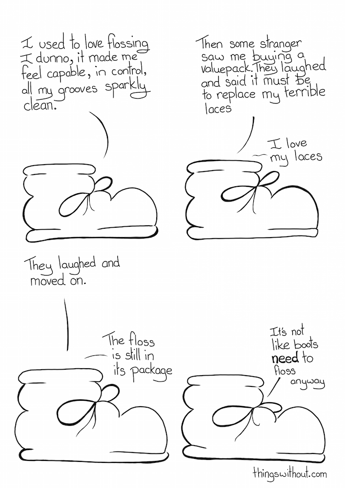Boot webcomic, see below for full transcript