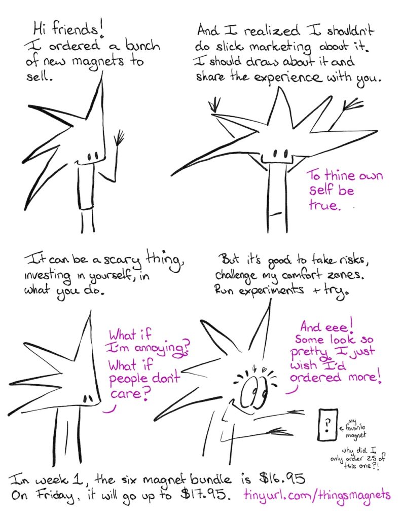 Little Liz and Things webcomic, see text below for full transcript