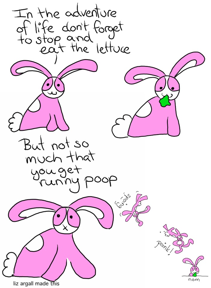 103: Lifestyle Advice from a Small Pink Bunny, Part 2