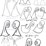 Things drawn with different electronic nibs