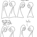 The Thing 1 talks scribbles to Thing 2 Thing 1 keeps talking scribbles to Thing 2 Thing 1 talks scribbles to Thing 2, Thing 2 keeps smiling. Thing 2: hello