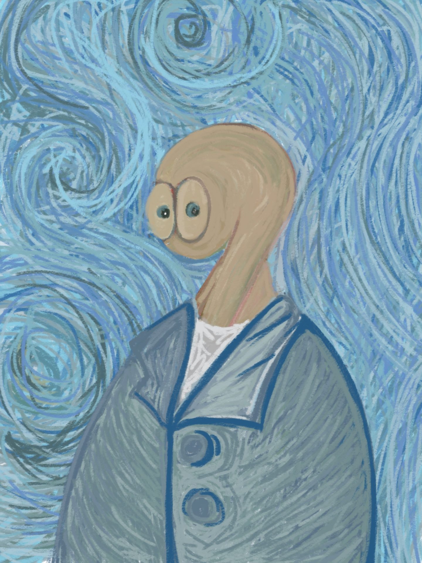 405b: extra art Tuesday. Portrait of a Thing as Van Gogh!