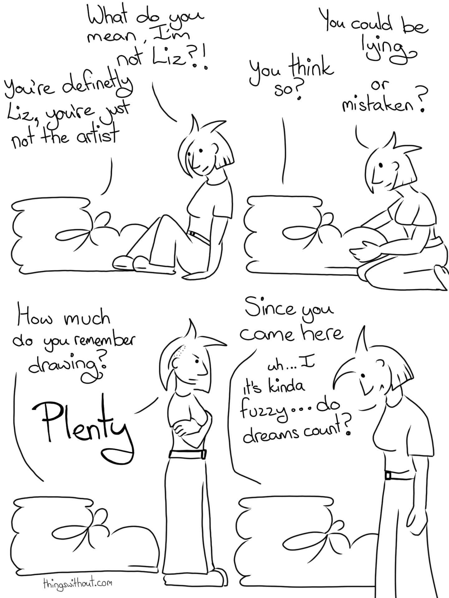 This is a webcomic, there is a transcript below.
