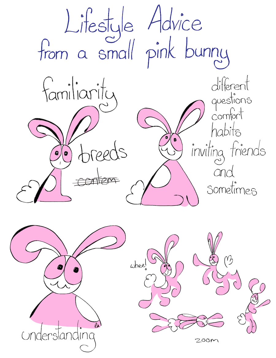 565: Lifestyle Advice From a Small Pink Bunny – Familiarity Breeds…