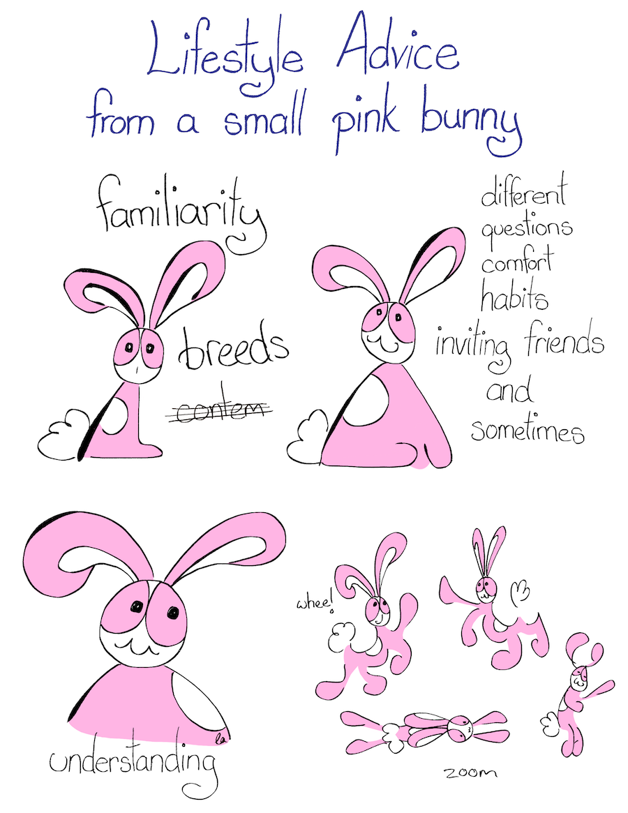 Lifestyle Advice From a Small Pink Bunny – Familiarity Breeds… (Comic #565)