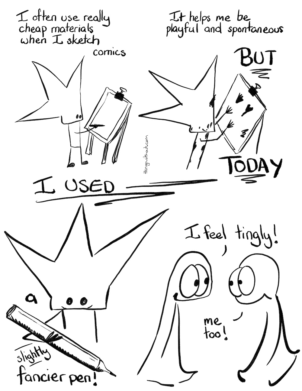 A webcomic, full transcript below